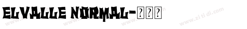 ElValle Normal字体转换